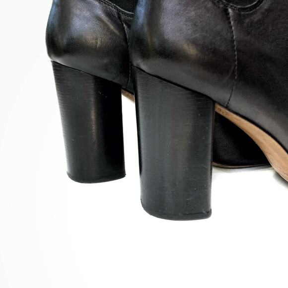 Rag & Bone Black Lambskin Block Heel Booties | Effortless Italian Made | Classic - Picture 14 of 16